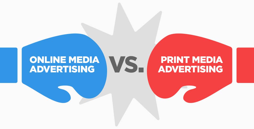 Illustration - Online Media vs. Print Media