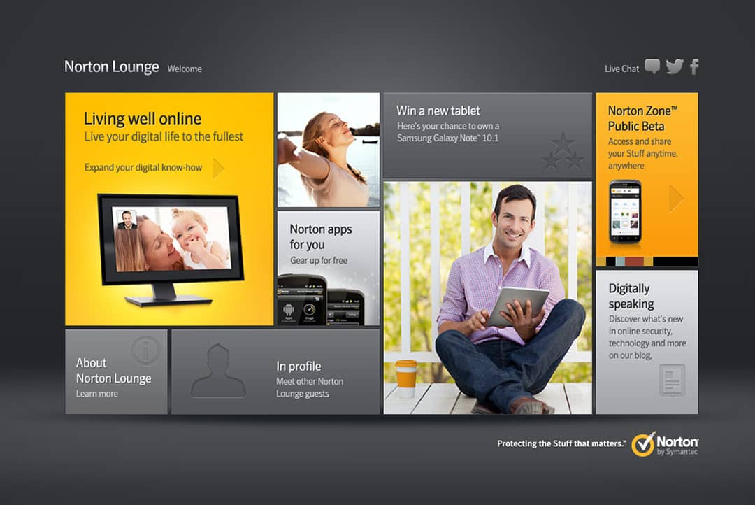 Symantec Norton lounge website